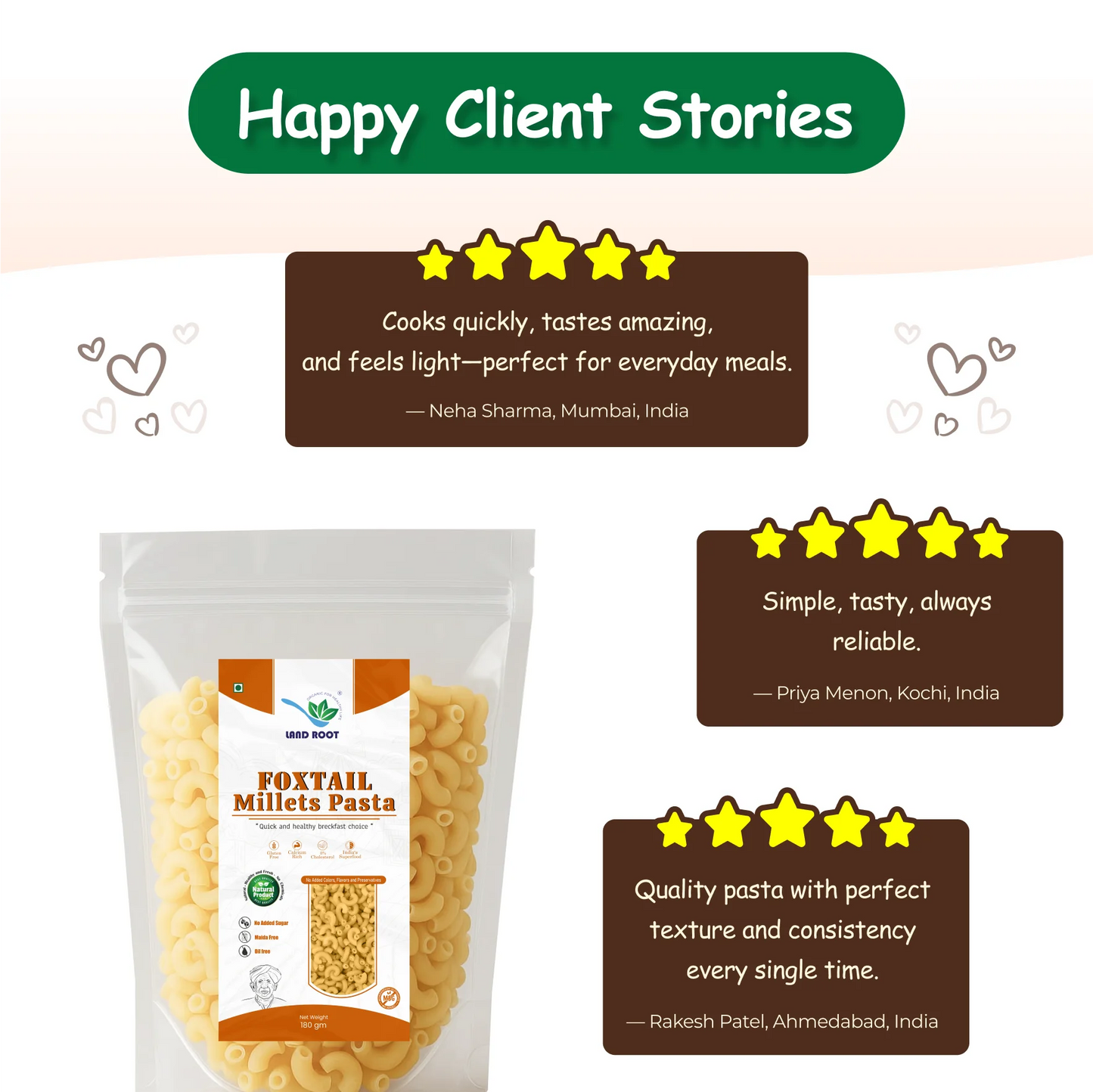 Organic Foxtail Millet Pasta