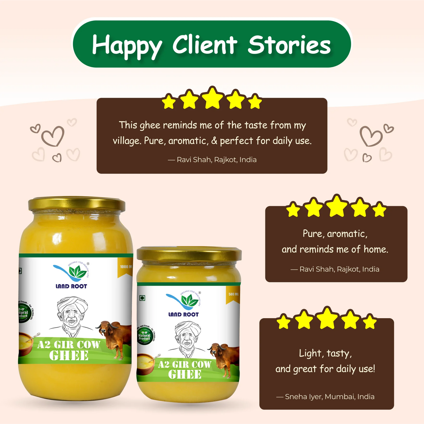 A2 Gir Cow Ghee (Vedic Bilona Method/Cultured Ghee)