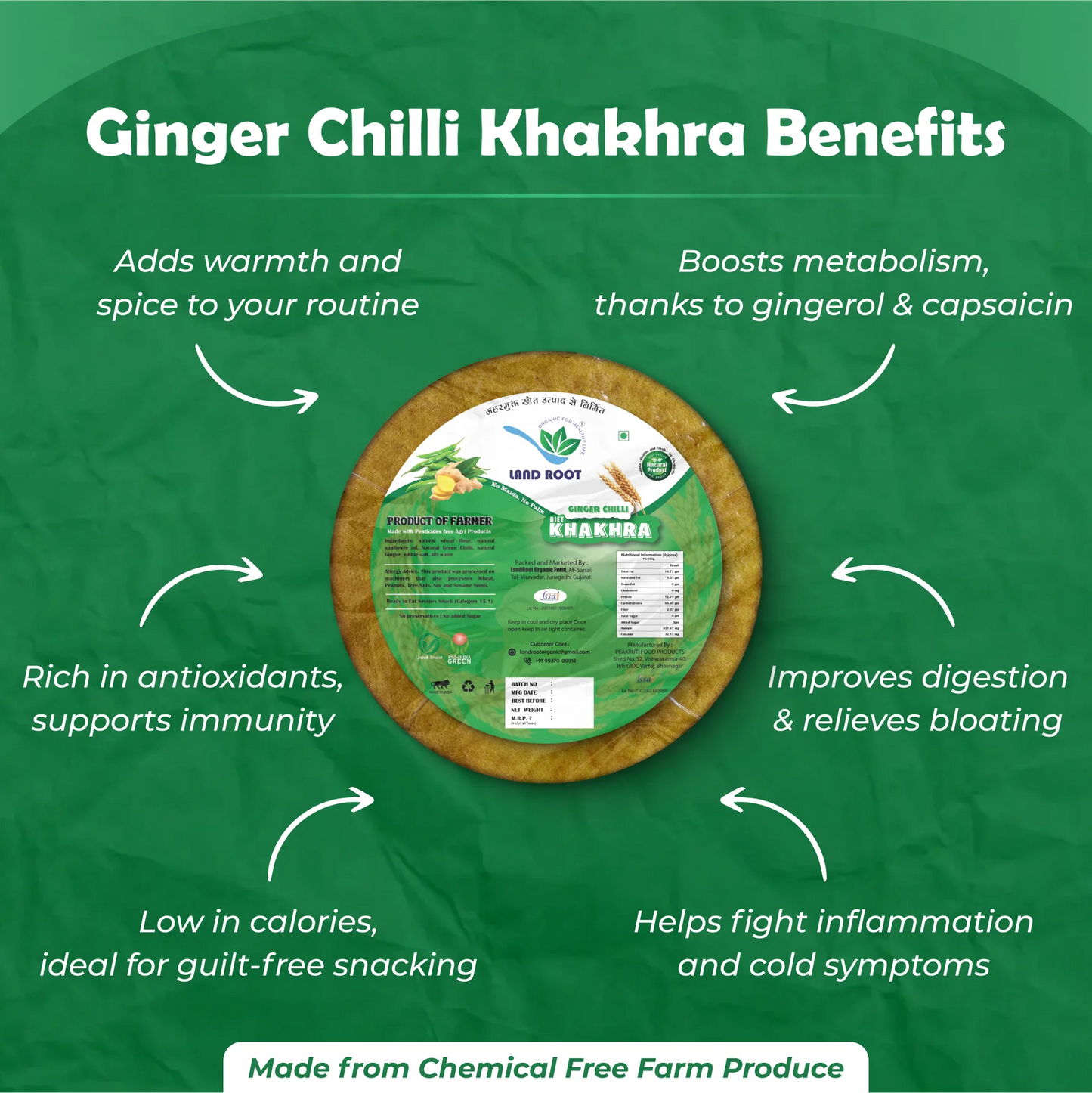Ginger Chilli Diet Khakhra