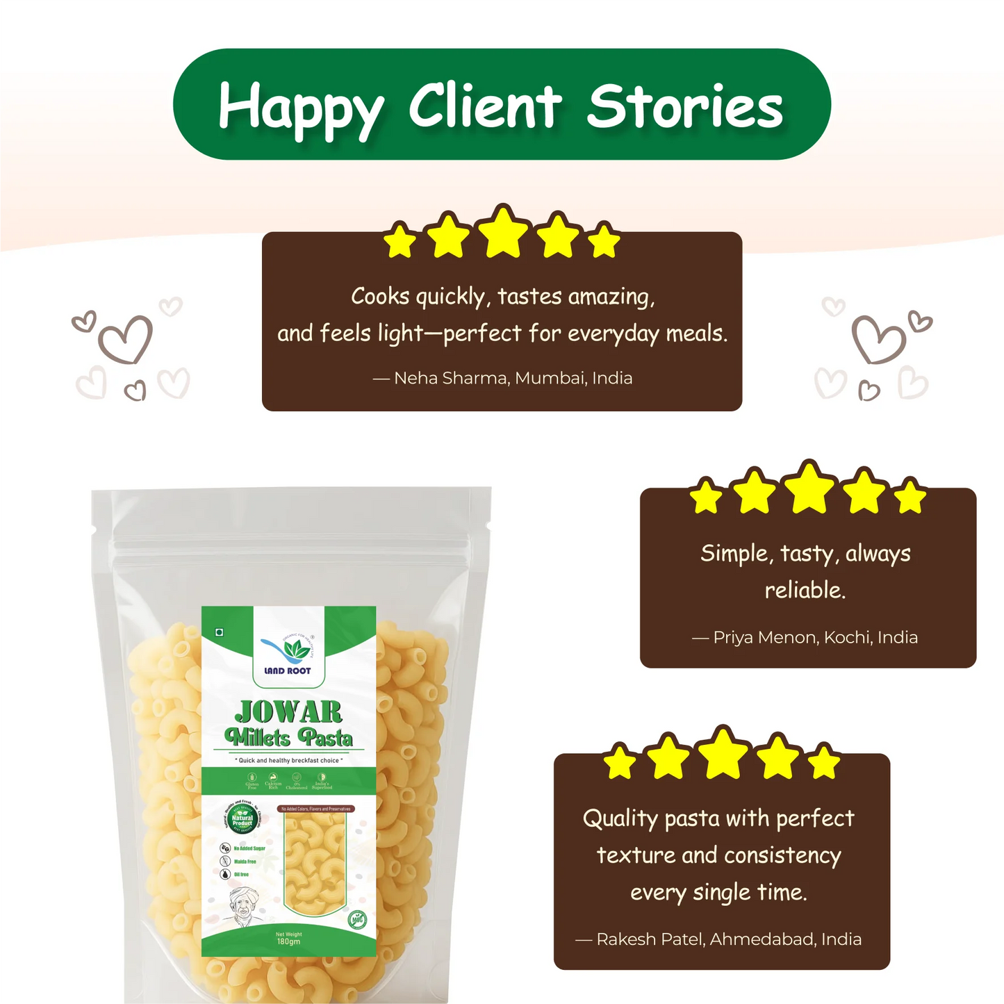 Organic Jowar Millet Pasta