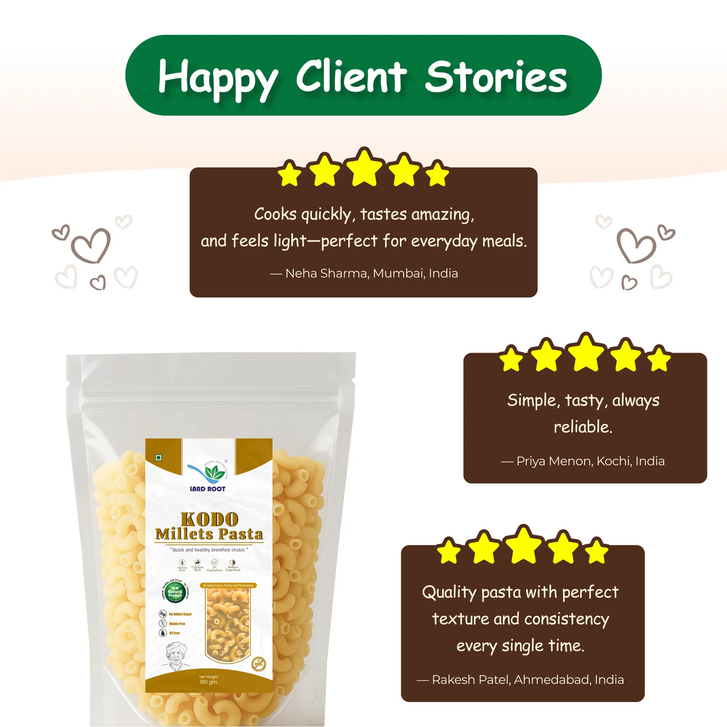 Organic Kodo Millet Pasta