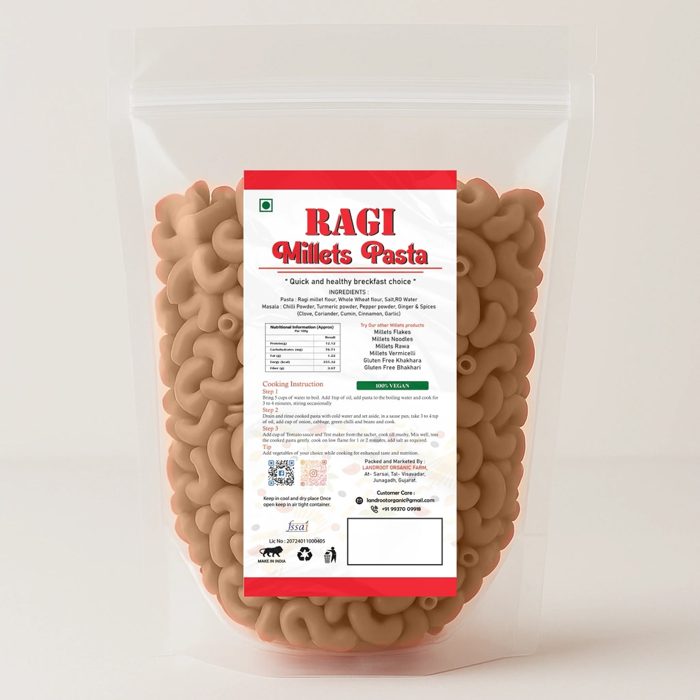 Ragi Millets Pasta