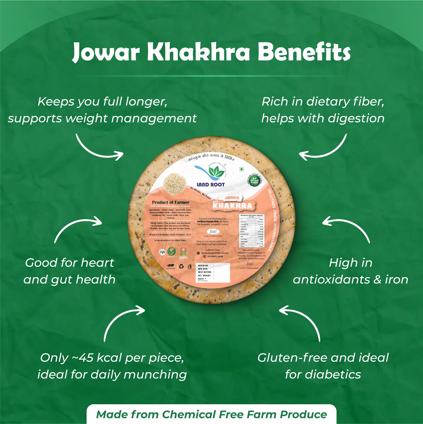 Gluten Free Jowar Diet Khakhra