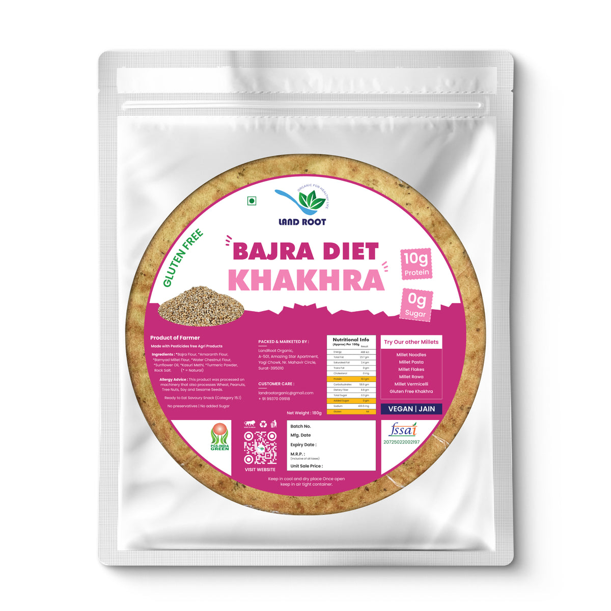 Bajra Methi Diet Khakhra - Gluten Free