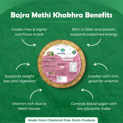 Gluten Free Bajra Methi Diet Khakhra