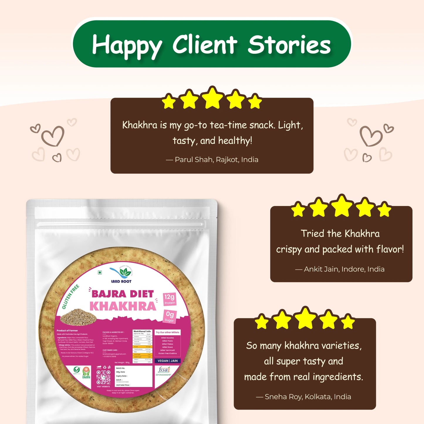 Organic Gluten Free Bajra Methi Diet Khakhra