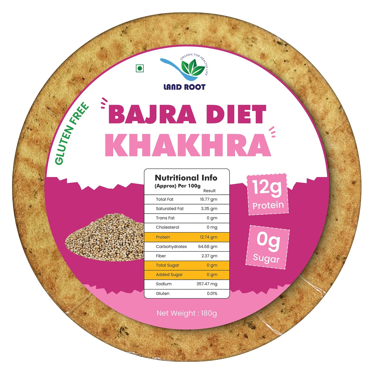 Bajra Methi Diet Khakhra - Gluten Free