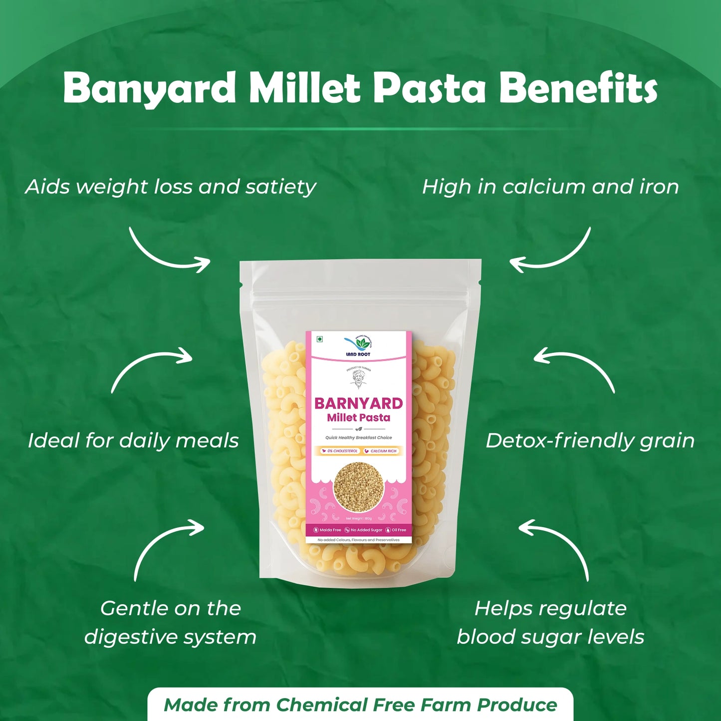 Organic Barnyard Millet Pasta