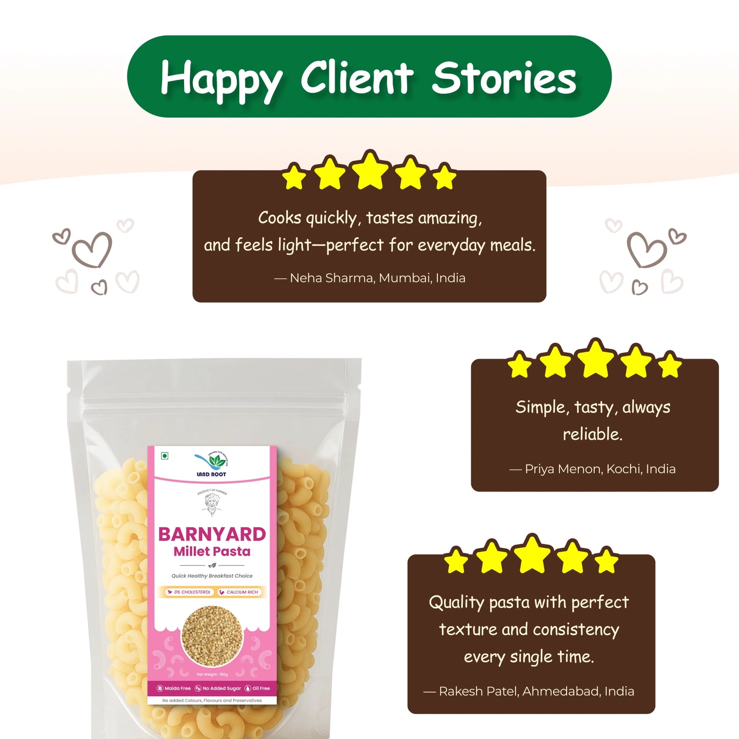 Organic Barnyard Millet Pasta