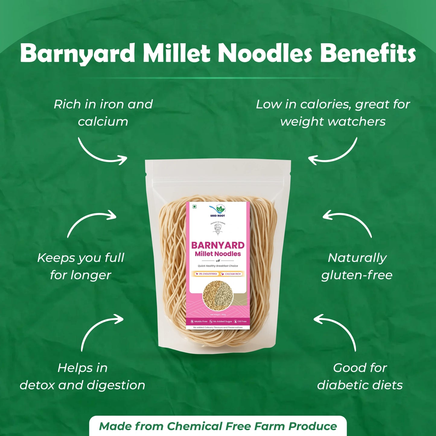 Organic Barnyard Millet Noodles