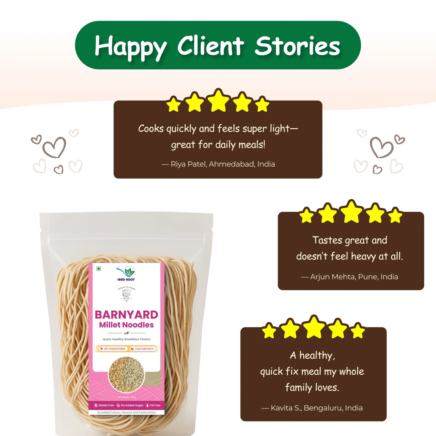 Organic Barnyard Millet Noodles