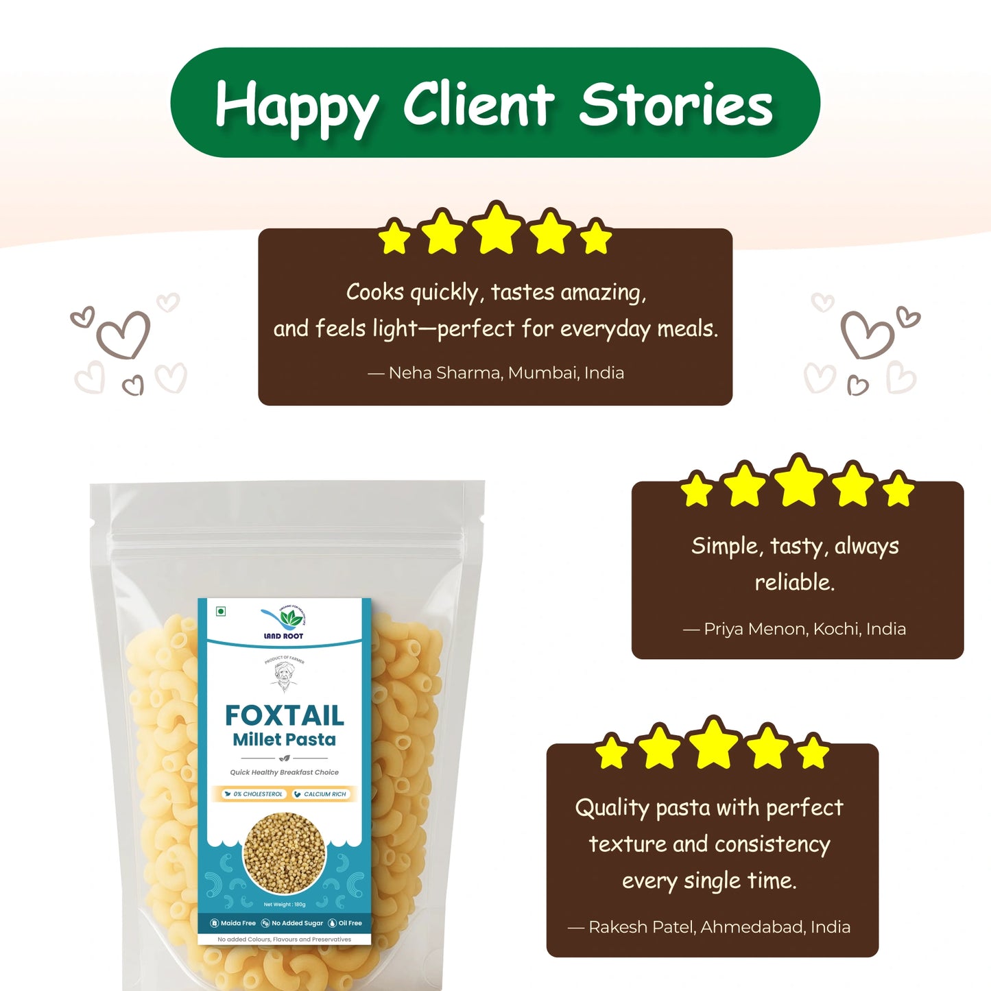 Organic Foxtail Millet Pasta