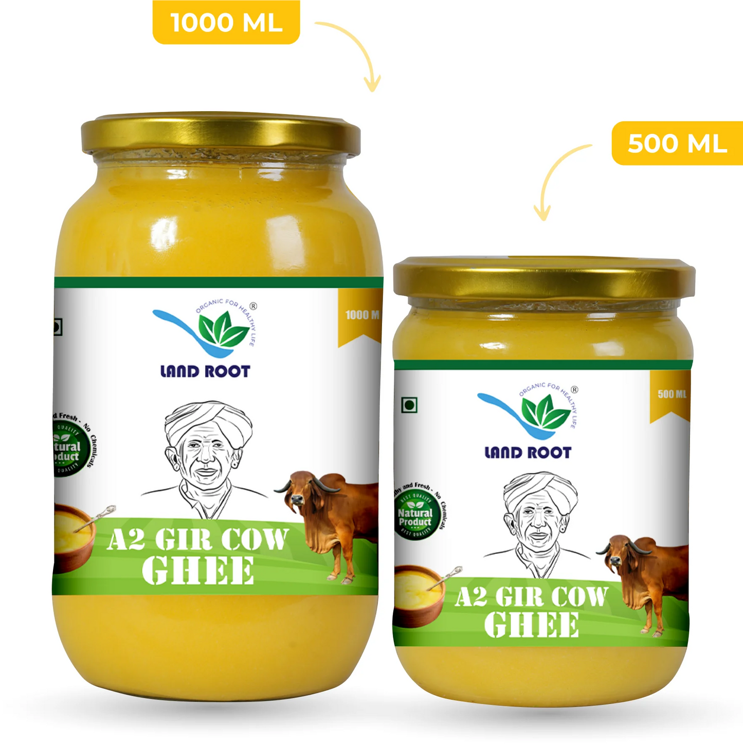 A2 Gir Cow Ghee (Vedic Bilona Method/Cultured Ghee)