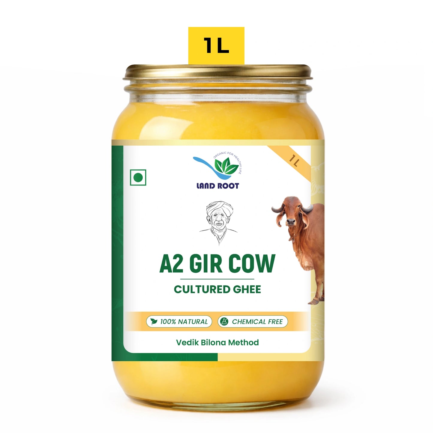 Organic A2 Gir Cow Ghee (Vedic Bilona Method/Cultured Ghee)
