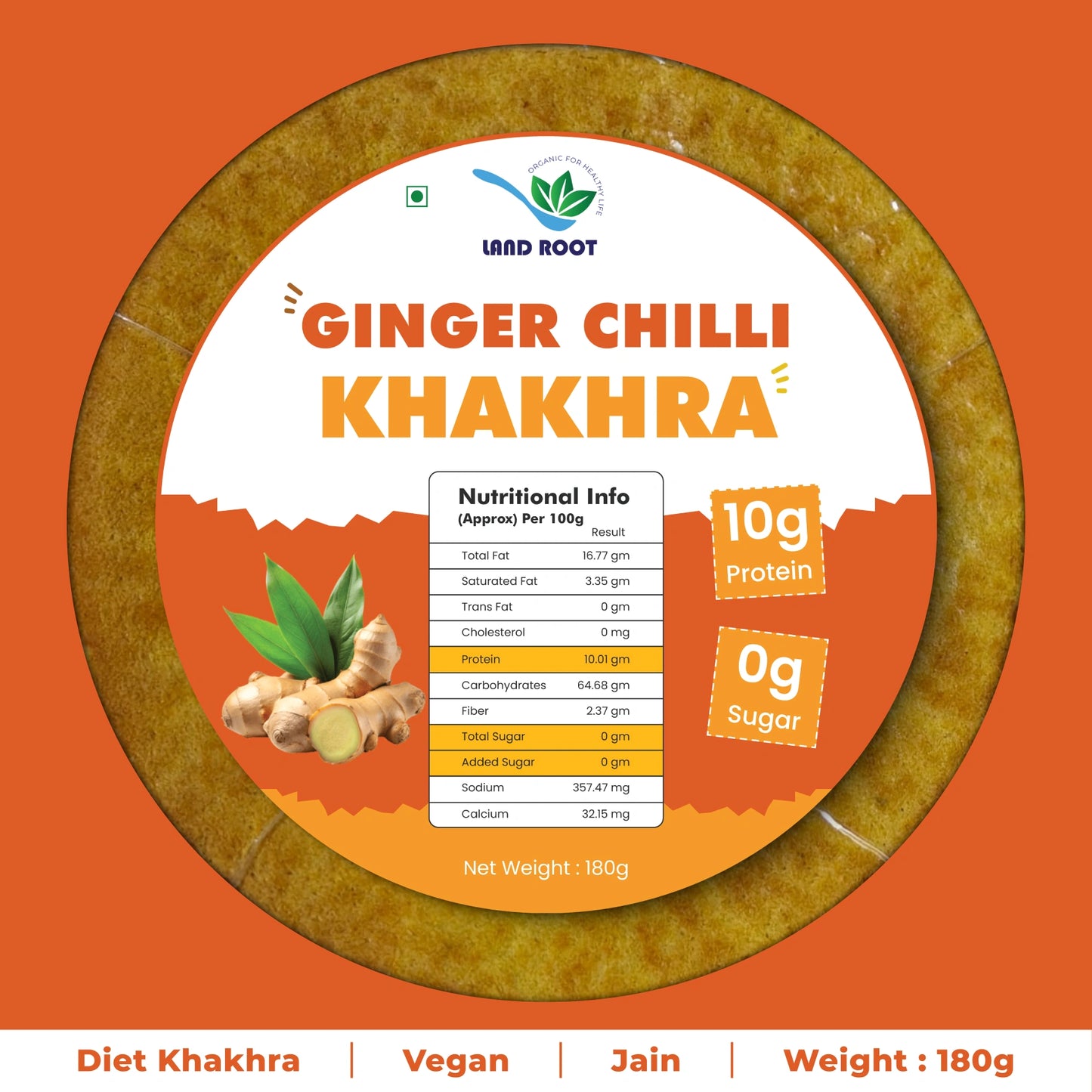 Ginger Chilli Diet Khakhra