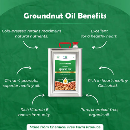 Organic High Oleic Acid Groundnut Oil