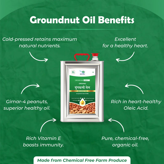 Organic High Oleic Acid Groundnut Oil