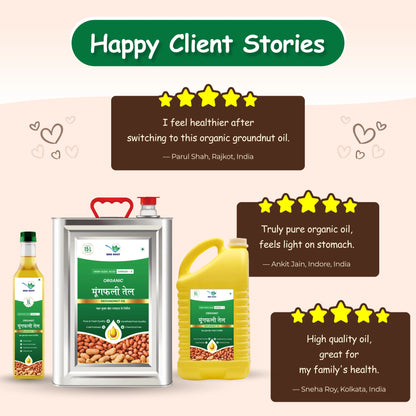 Organic High Oleic Acid Groundnut Oil