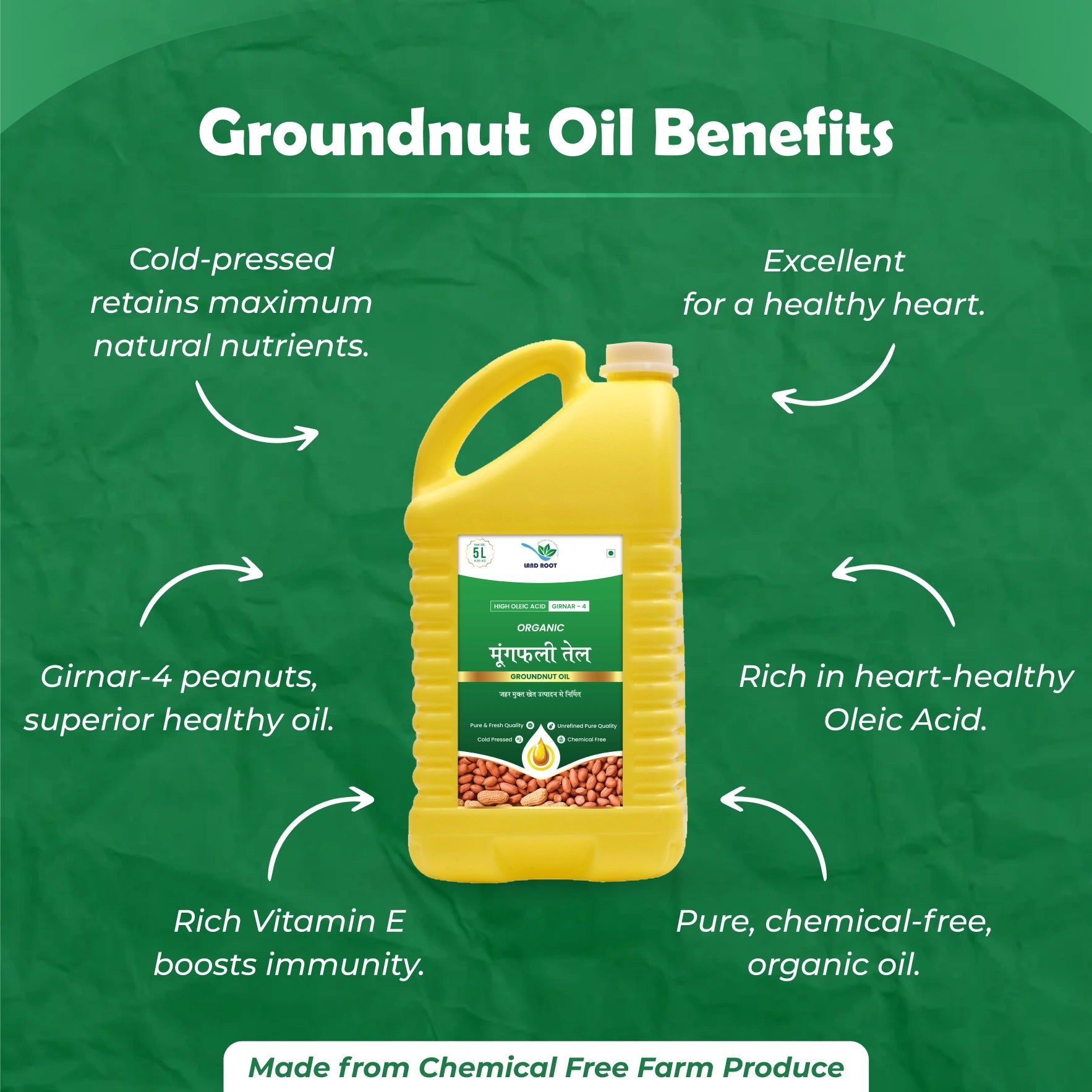 Organic Groundnut Oil 5 Litre