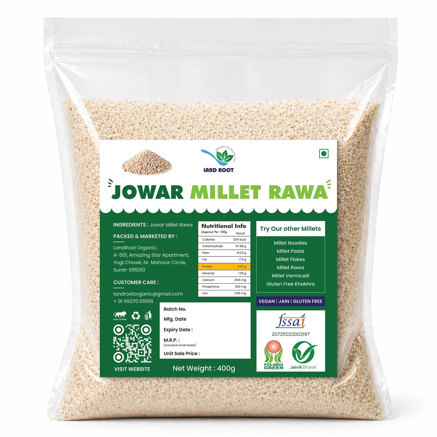 Jowar Millet Rawa