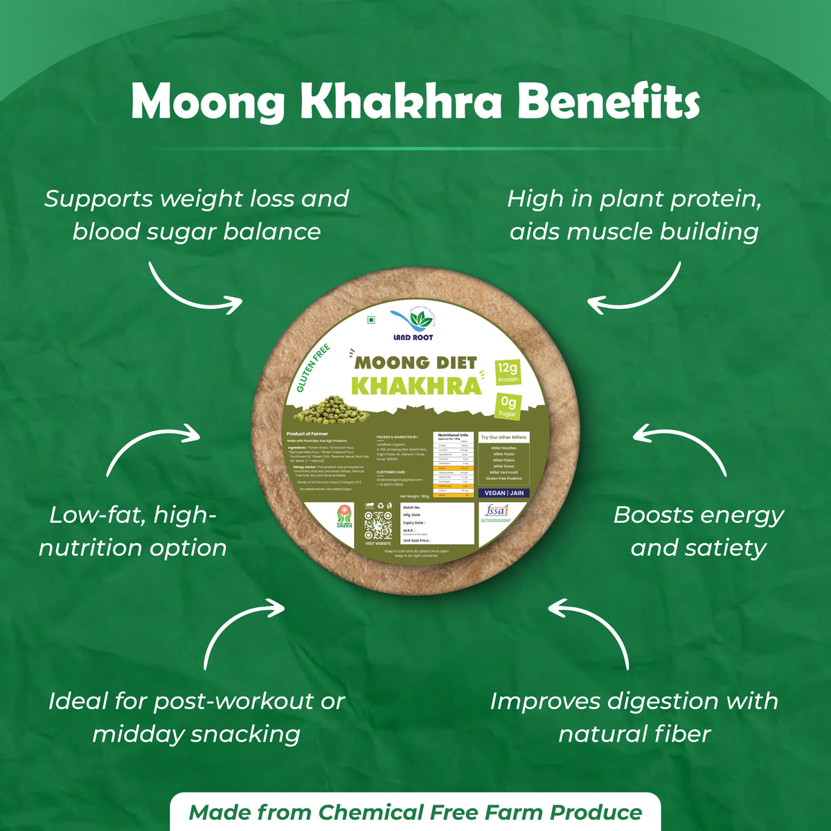 Moong Diet Khakhra - Gluten Free