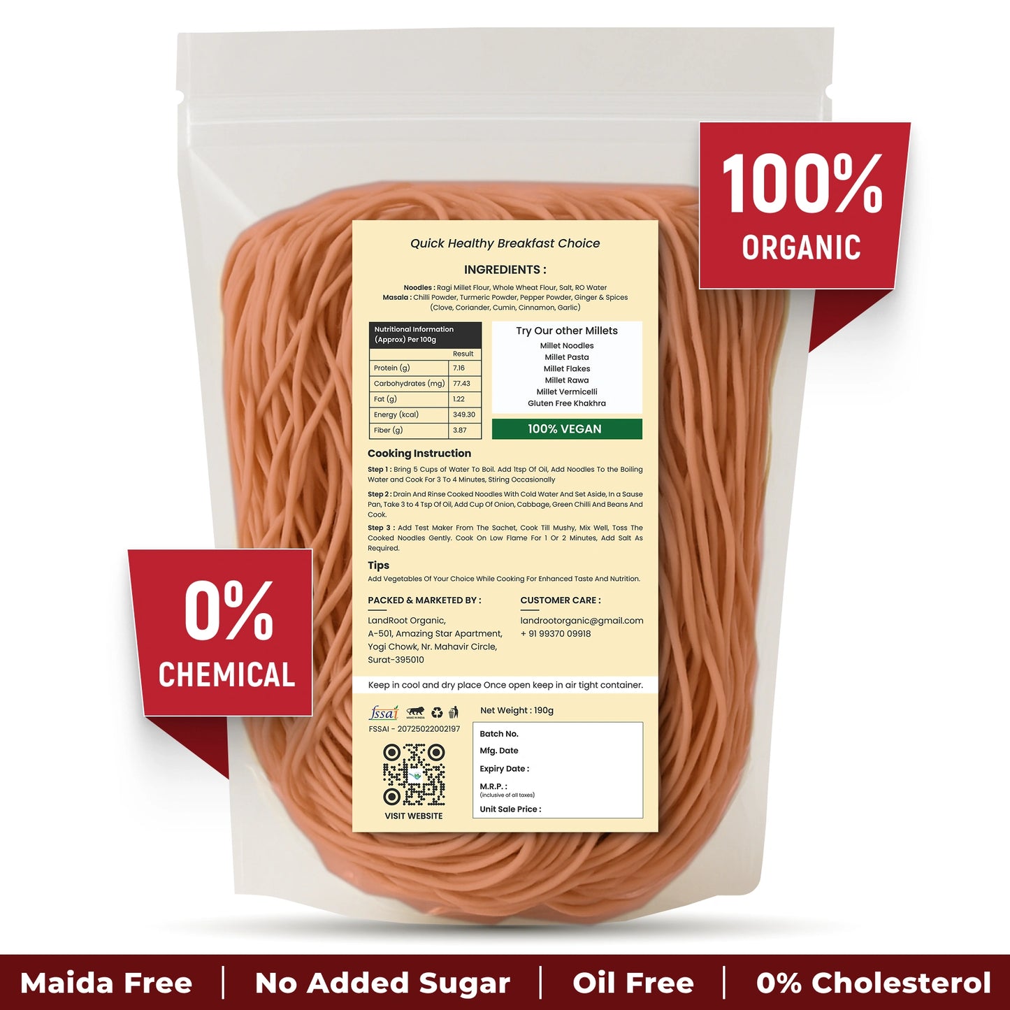 Organic Ragi Millet Noodles