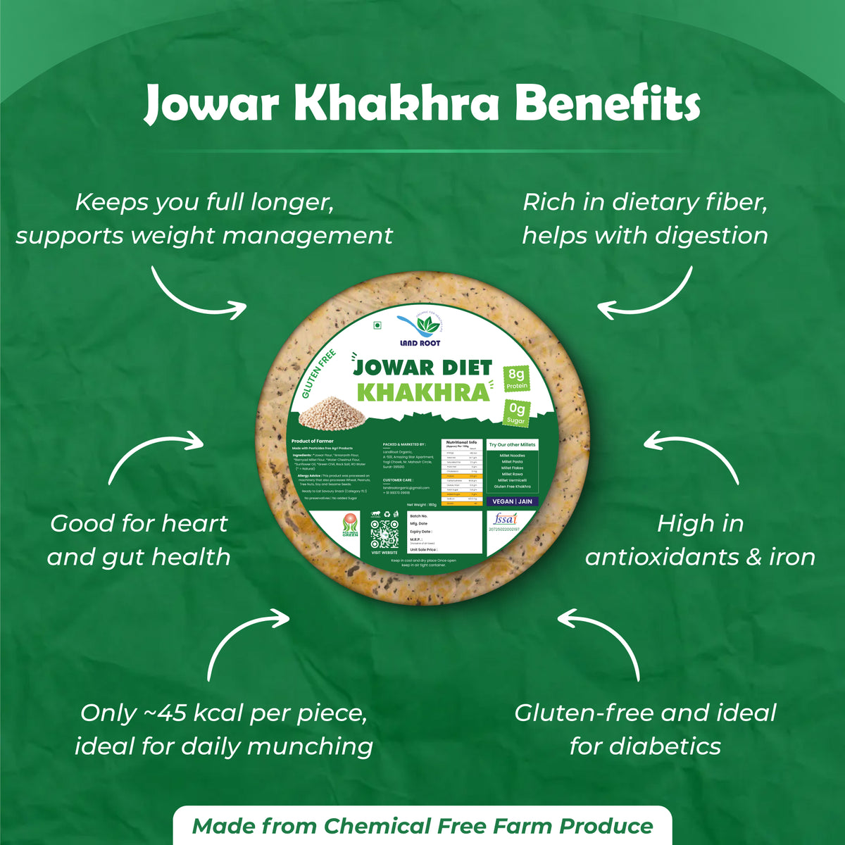Jowar Diet Khakhra - Gluten Free