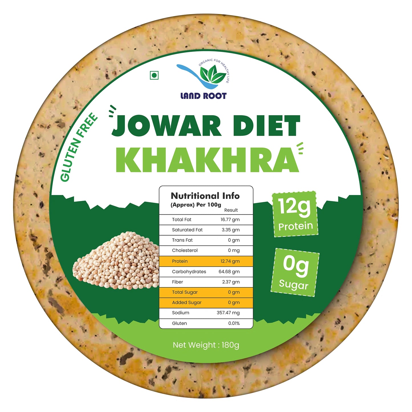 Jowar Diet Khakhra - Gluten Free